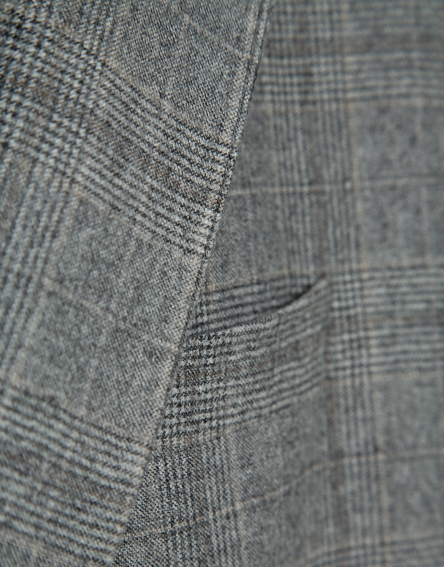 Americana separate cuadros tonos  grises