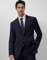 Traje half canvas regular fit azul oscuro