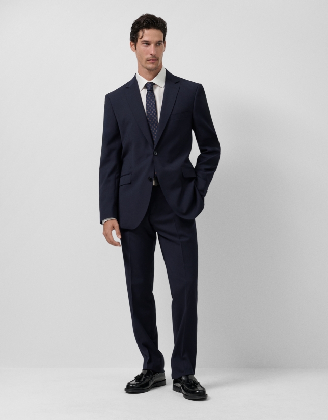 Traje half canvas regular fit azul oscuro