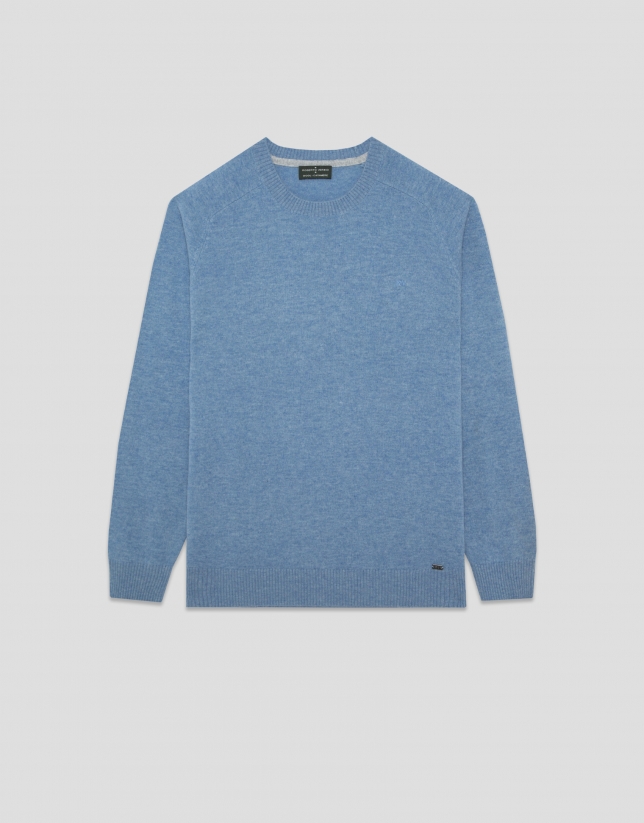 Jersey lana/cashmere azul