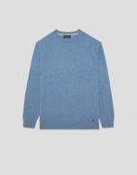 Jersey lana/cashmere azul