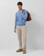 Jersey lana/cashmere azul