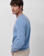 Jersey lana/cashmere azul