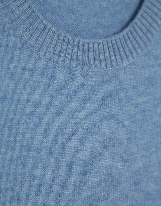 Jersey lana/cashmere azul