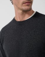 Dark grey wool/cashmere sweater