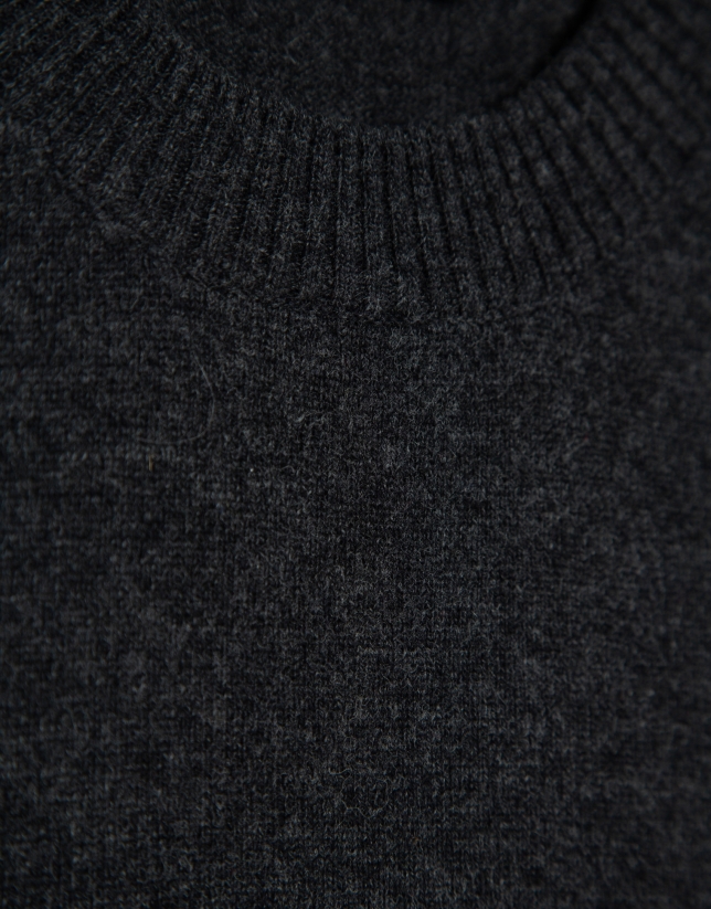 Jersey lana/cashmere gris oscuro