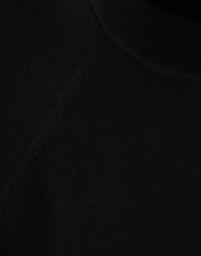 Jersey cuello cisne lana negro