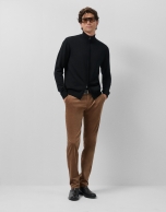 Plain black zipper jacket