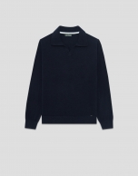 Jersey cuello polo marino