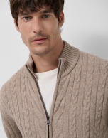 Mink melange cardigan