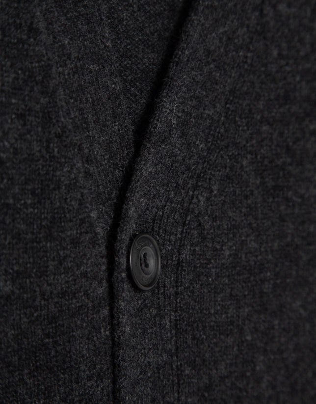 Dark grey melange wool/cashmere jacket