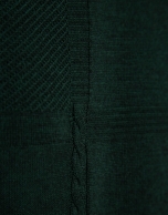 Jersey lana verde oscuro con fantasía en delantero