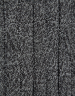 Jersey cuello alto trabajado color gris melange oscuro