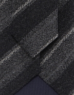 Corbata seda/lana rayas tonos grises
