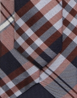 Corbata de seda cuadrados tonos rojo/marino/blanco