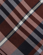 Corbata de seda cuadrados tonos rojo/marino/blanco