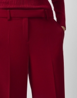 Pantalón recto crepe rojo