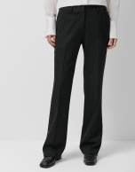 Pantalón recto raya diplomática negro