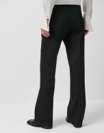 Pantalón recto raya diplomática negro