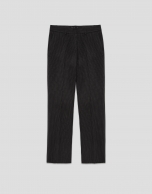 Pantalón recto raya diplomática negro