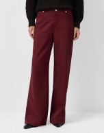 Eggplant wide-leg jeans