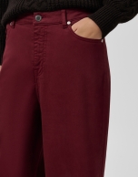 Eggplant wide-leg jeans