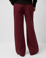 Eggplant wide-leg jeans