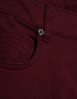 Burgundy wide-leg jeans