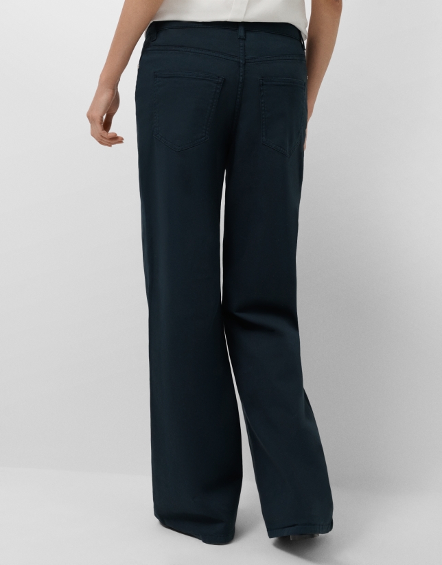 Pantalón ancho vaquero azul