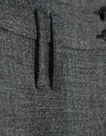 Pantalón recto con doble trabilla punté gris