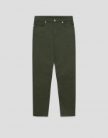 Pantalón cinco bolsillos algodón verde