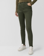 Pantalón cinco bolsillos algodón verde