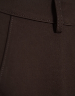 Brown stretch knit pants