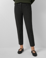 Gray stretch knit pants