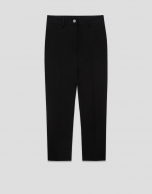 Black stretch knit pants