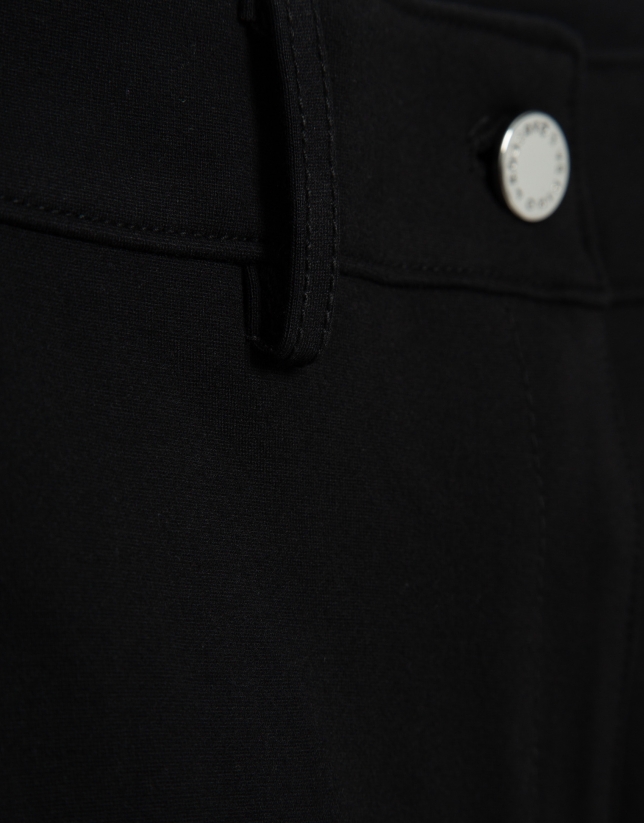 Black stretch knit pants