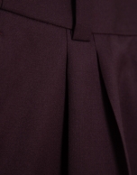 Pantalón pinzas corte masculino lana burdeos