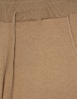 Beige knitted jogger pants
