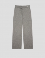 Pantalón jogger punto tricotado gris