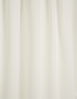 Long-sleeved puffed blouse in ecru crepe