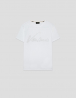 White short-sleeved T-shirt with Verino lettering