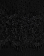 Black long sleeve t-shirt with plumeti tulle