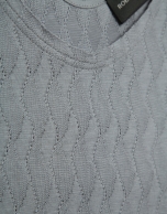 "Gray knit T-shirt with straps