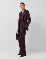 Men's burgundy wool tailored vest