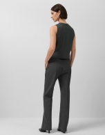 Chaleco sastre masculino cuadro gales gris medio