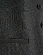 Chaleco sastre masculino cuadro gales gris medio