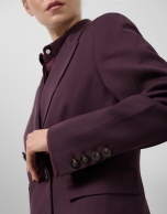Blazer cruzada lana burdeos