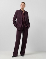 Blazer cruzada lana burdeos