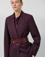 Blazer cruzada lana burdeos