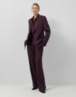 Blazer cruzada lana burdeos